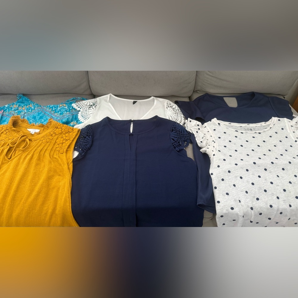 6-Piece Bundle Medium Tops & Romper